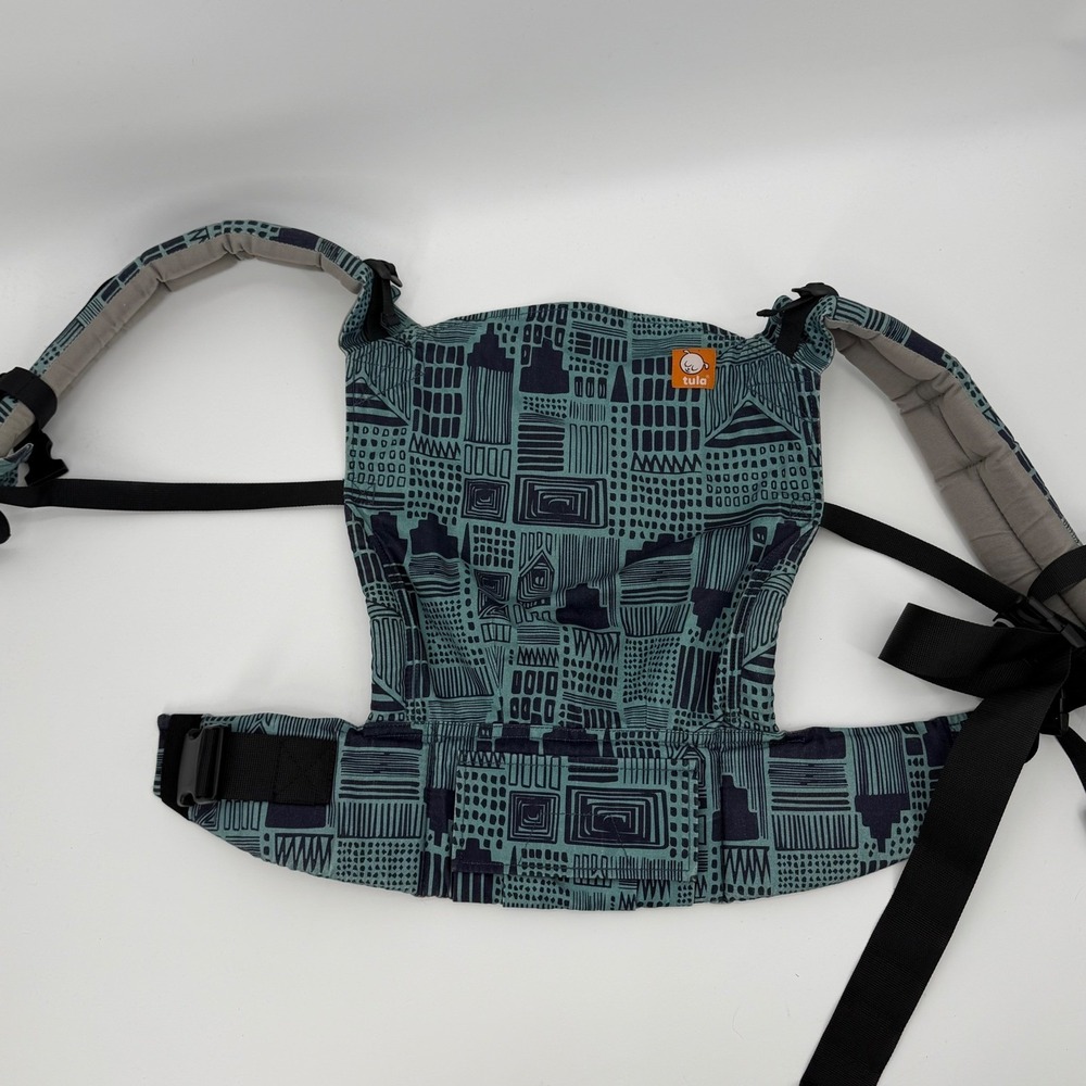 Tula Free To Grow Carrier Cityscape Teal Navy Geometric Ergonomic TBCA8G67